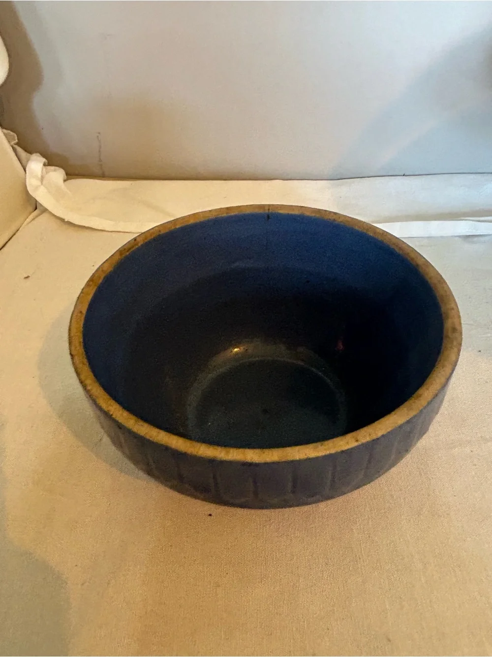 Ruckel clay city picket fence salt glaze stoneware Blue Serving Bowl